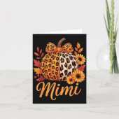Carte Mimi Thanksgiving Leopard Pumpkin Sunflower Coquet (Devant)