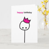 Carte Mimie - Anniversaire / Couronne (Fleur jaune)