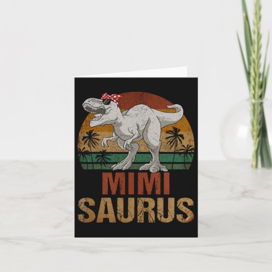 Carte Mimisaurus T Rex Dinosaure Mimi Saurus Fête des Mè (Devant)