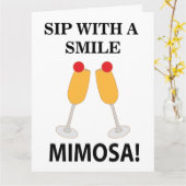 Carte Mimosa Sip Avec Le Sourire Mimosa (Fleur jaune)