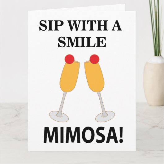 Carte Mimosa Sip Avec Le Sourire Mimosa (Devant)