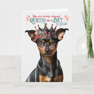 Carte Min Pin Funny Chien Reine Jour Amusant Anniversair