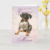 Carte Min Pin Heart Maman (Fleur jaune)