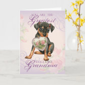 Carte Min Pin Heart Maman (Fleur jaune)