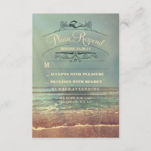 Carte minable du mariage de plage RSVP