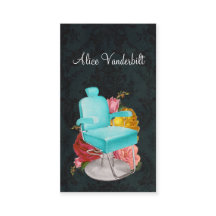 Carte minable vintage de styliste de chaise de