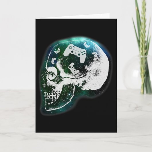 Carte Mind Controller Skull Gaming Gamer Mens Boys Teens (Devant)