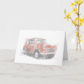 Carte Mini (Biro) (Fleur jaune)