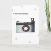 Carte Mini-caméra photo Meilleur photographe Anniversair (Devant)