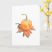 Carte Mini-Citrouille en feuilles de chêne (Fleur jaune)