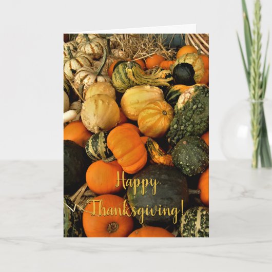 Carte Mini Citrouilles Et Gourds Assortiment Automne Pho (Devant)