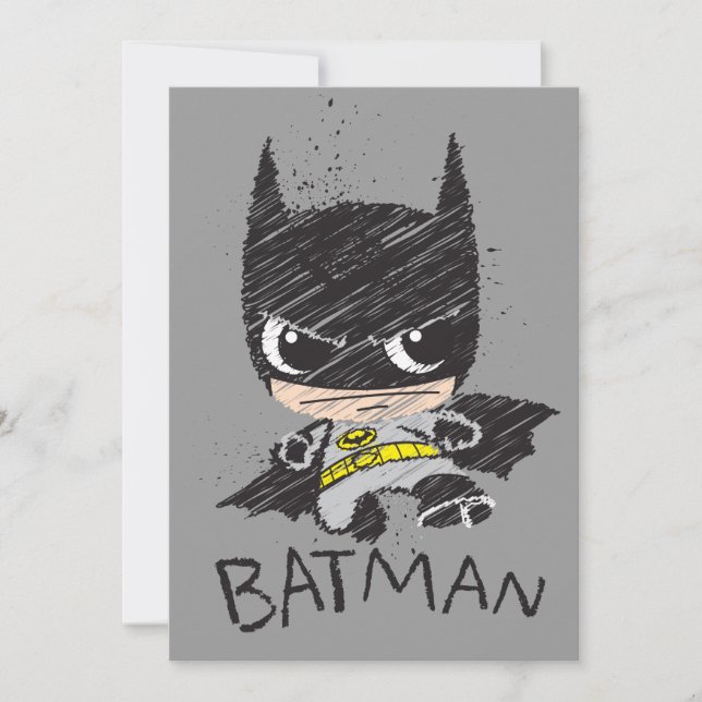 Carte Mini classique Batman Sketch (Devant)