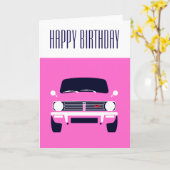 Carte Mini-club rose classique (Fleur jaune)