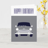 Carte Mini Cooper gris classique (Fleur jaune)