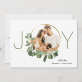 Carte Mini-courre Joie photo personnalisée Noël (Devant)