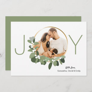 Carte Mini-courre Joie photo personnalisée Noël