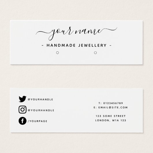 Carte mini-écran d'oreille simple (Devant & derrière)