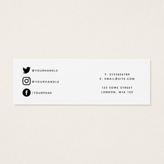 Carte mini-écran d'oreille simple (Dos)