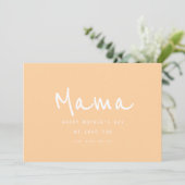 Carte Mini écriture manuscrite Élégante Fête des Mères M (Debout devant)