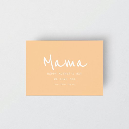 Carte Mini écriture manuscrite Élégante Fête des Mères M