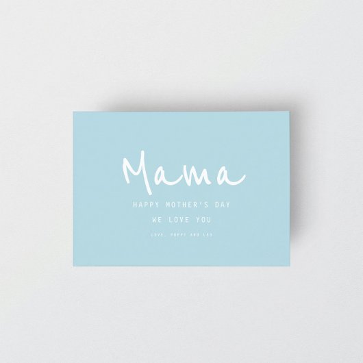 Carte Mini écriture manuscrite Élégante Fête des Mères M