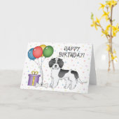 Carte Mini Goldendoodle Dog Black Party-Color Anniversai (Fleur jaune)