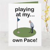 Carte Mini Golf Minigolf Jouer À Mon Propre Rythme Golfe (Fleur jaune)