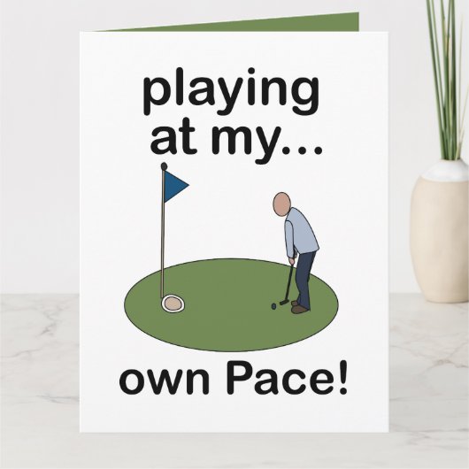 Carte Mini Golf Minigolf Jouer À Mon Propre Rythme Golfe (Devant)