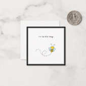 Carte Mini Merci Bumble Bee (Devant/Arrière en situation)