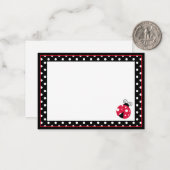 Carte Mini Note Merci Ladybug (Devant/Arrière en situation)