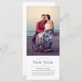 Carte mini photo Nouvel An (Devant / Derrière)