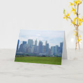 Carte Mini Skyline (carte de voeux vierge) (Fleur jaune)