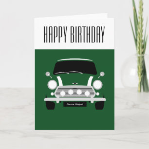 Carte Mini voiture verte classique