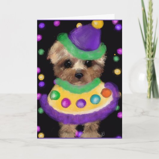 CARTE MINI YORKIE POO   (Devant)