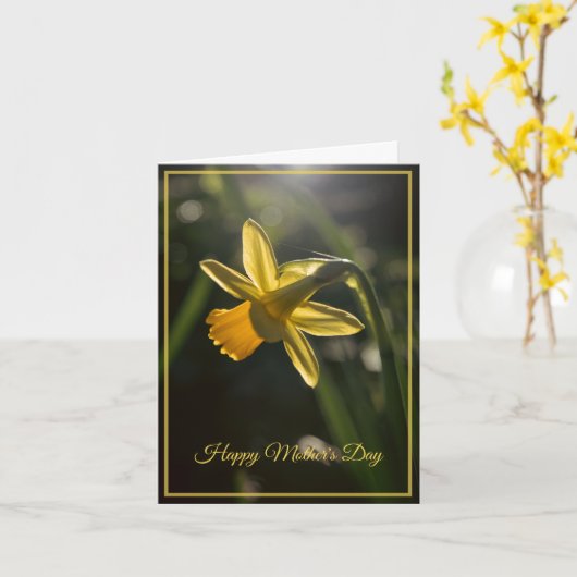 Carte Miniature Daffodil Mother's Day (Fleur jaune)