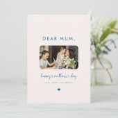 Carte Miniature de script photo Coeurs Joyeux Fête des m