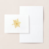 Carte miniature Gold Winter Snowflake (Affichage)