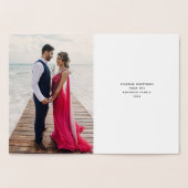 Carte miniature Gratitude Photo Holiday Gold (Intérieur)