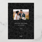 Carte miniature Gratitude Photo Holiday Gold (Verso)