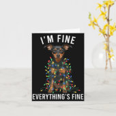 Carte Miniature Nscher Christmas I'm Fine Everything Is  (Fleur jaune)