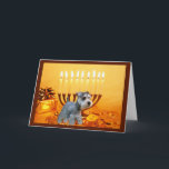 Carte Miniature Schnauzer Chanukah Menorah<br><div class="desc">Se souvenir de sa famille et de ses amis pendant la saison de Chanukah est un merveilleux moyen de rester en contact avec les gens qui vous aiment et qui vous tiennent à coeur. J'ai créé ces cartes de chien Chanukah avec amour et attention et je suis sûr que quiconque...</div>