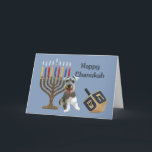 Carte Miniature Schnauzer Chanukah Menorah Dreidel<br><div class="desc">Se souvenir de sa famille et de ses amis pendant la saison de Chanukah est un merveilleux moyen de rester en contact avec les gens qui vous aiment et qui vous tiennent à coeur. J'ai créé ces cartes de chien Chanukah avec amour et attention et je suis sûr que quiconque...</div>