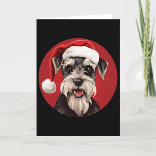 Carte Miniature Schnauzer Funny Xmas Maman Papa Amoureux