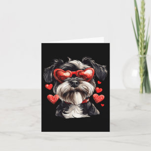 Carte Miniature Schnauzer Heart Gles Valentines Jour Chi