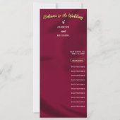 Carte Minimal Chic Bourgogne et mariage d'or (Devant)