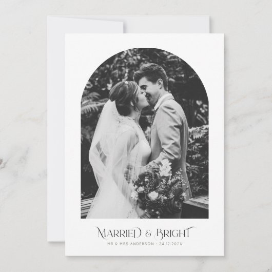 Carte Minimal Christmas Arch Wedding Announcement (Devant)