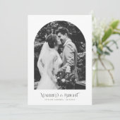 Carte Minimal Christmas Arch Wedding Announcement (Debout devant)