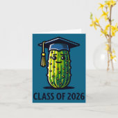 Carte Minimal Class 2026 Graduation Pickle Trendy (Fleur jaune)