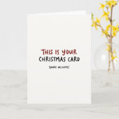 Carte Minimal Effort Christmas Card Funny Simple Holiday (Fleur jaune)