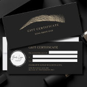 Carte Minimal Eyebrow Black Logo Gift Certificate